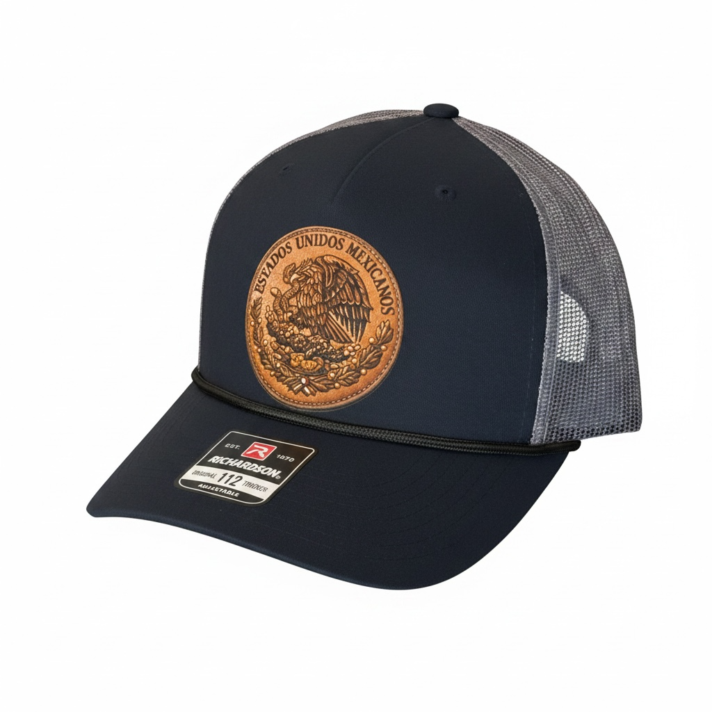Mexican Seal DTF Trucker Cap – Black/Gray