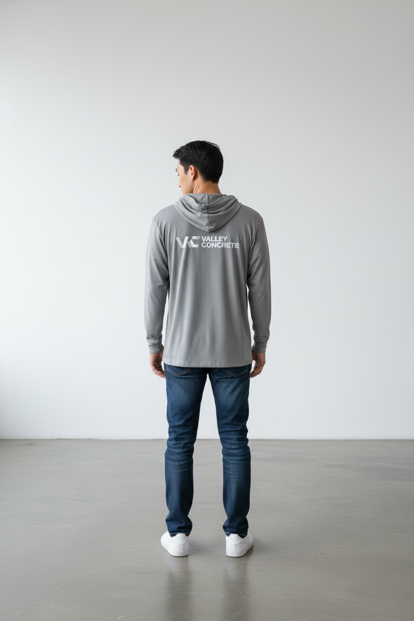 Custom hooded performance shirts — $22 each, 12 minimum.