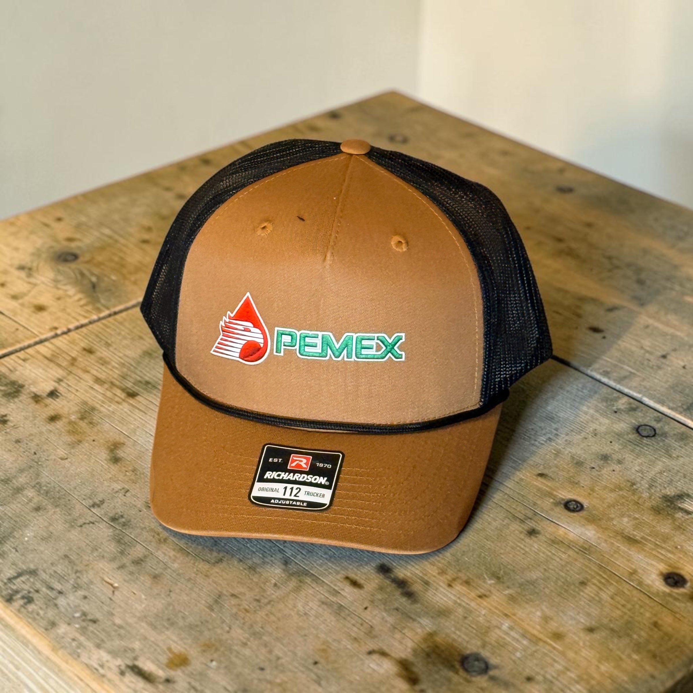 PEMEX DTF Trucker Cap – Tan/Black