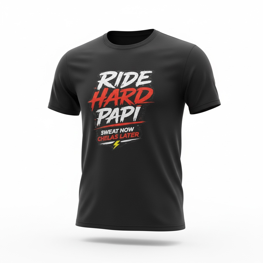 Ride Hard Papi – Cycling Performance Tee