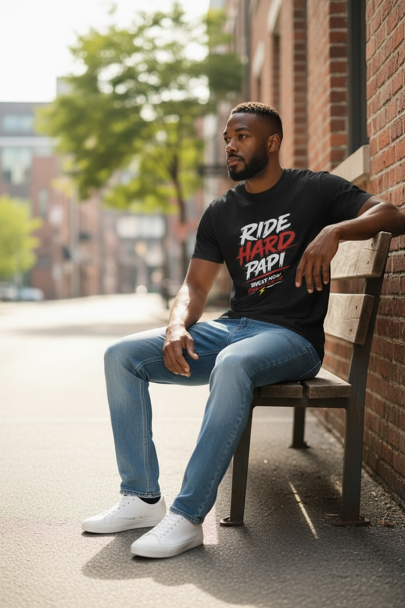 Ride Hard Papi – Cycling Performance Tee